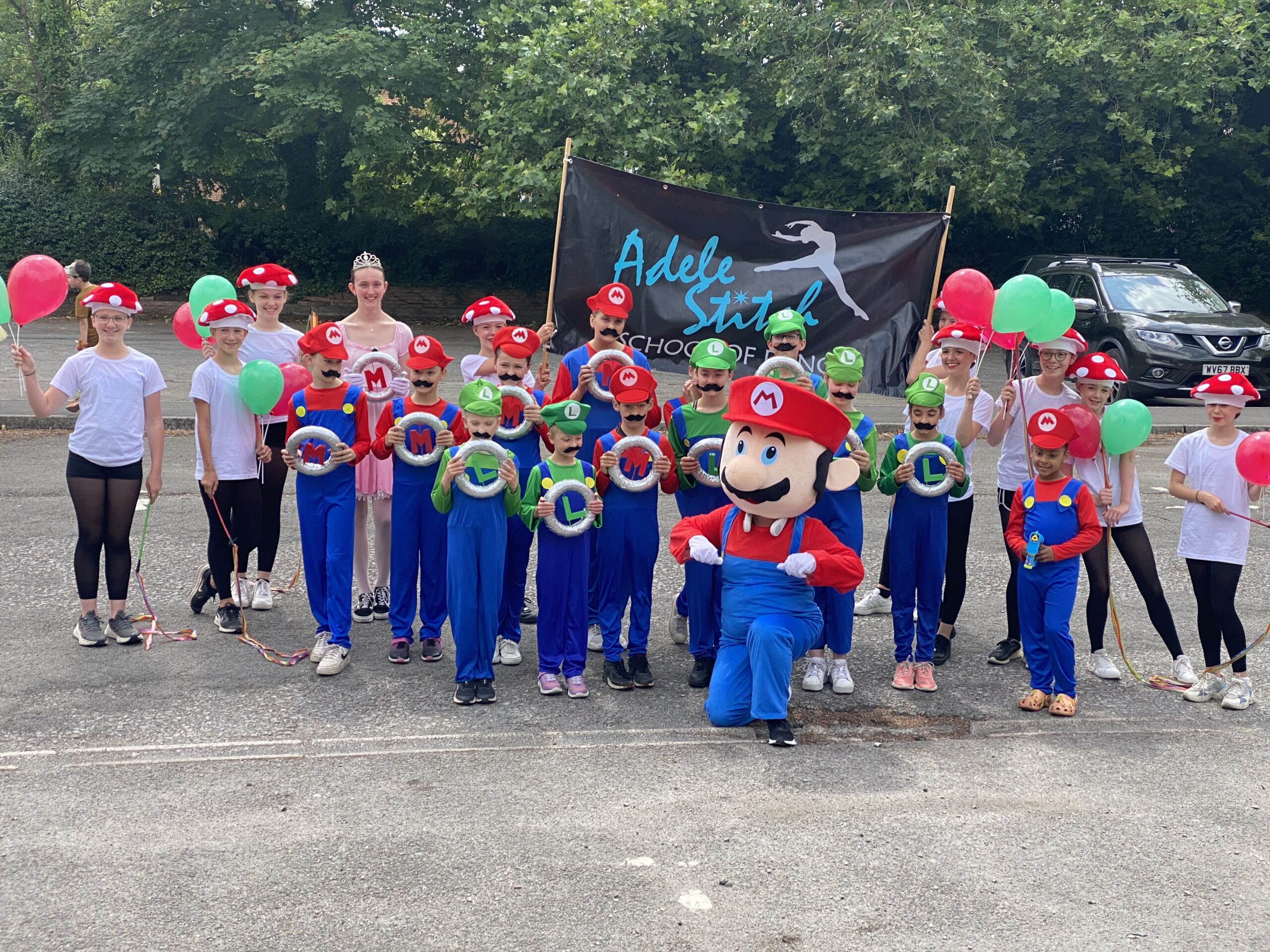 adele school of dance dressed up as mario characters